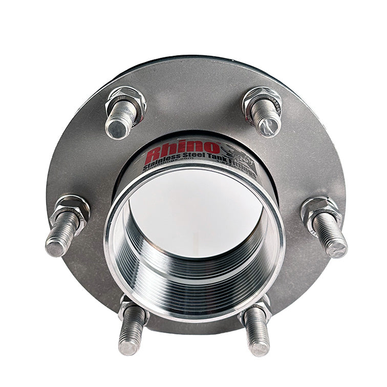 Rhino Stainless Steel Bolted Full Coupling Tank Fittings (FPT x FPT) w/EPDM Gasket Available in sizes from ½” FPT to 4” FPT view 2