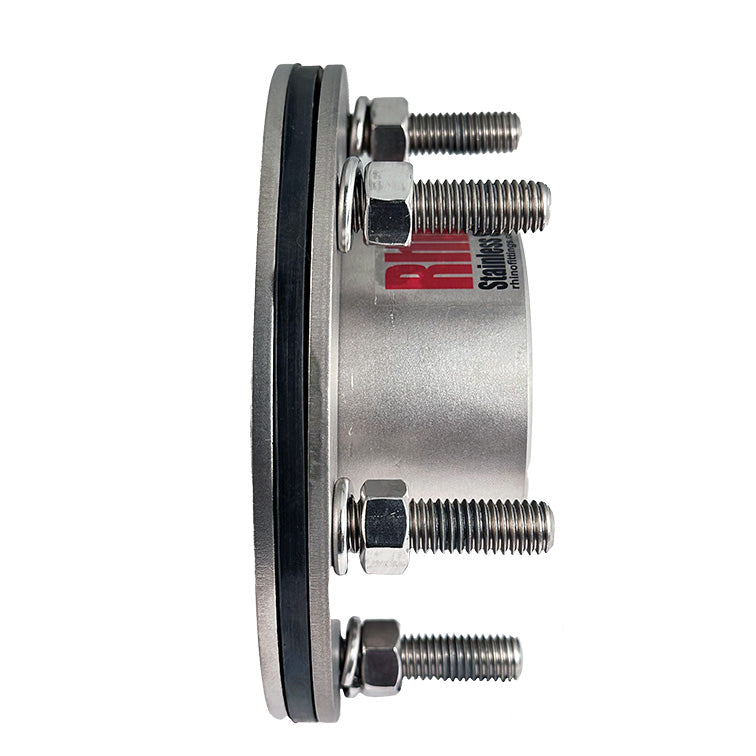 Rhino Stainless Steel Bolted Full Coupling Tank Fittings (FPT x FPT) w/EPDM Gasket Available in sizes from ½” FPT to 4” FPT view 4