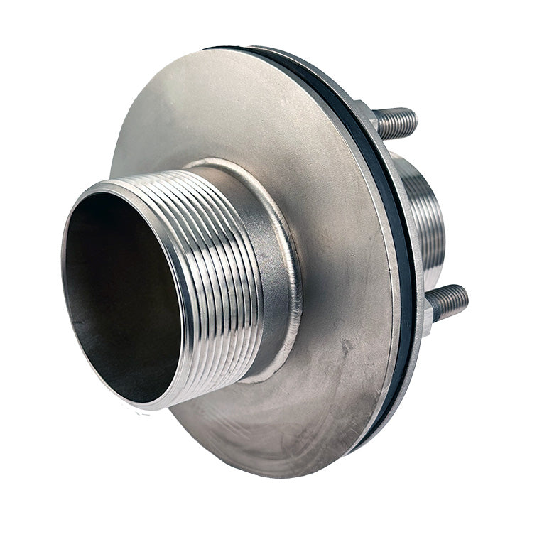 Rhino Stainless Steel Bolted Full Nipple Tank Fittings (MPT x MPT) w/EPDM Gasket Available in sizes from ½” MPT to 4” MPT view 5
